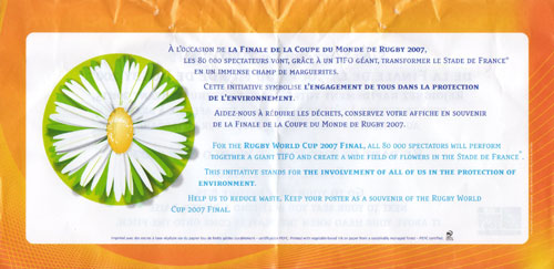 Coupe du monde de rugby 2007 - Tifo