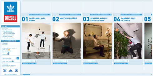 Adidas et Diesel - Co branding Site
