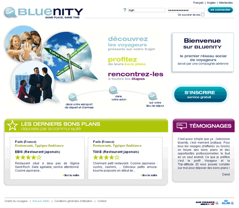 Bluenity - Réseau social Air France KLM